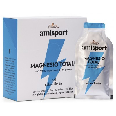Comprar ANA MARIA LAJUSTICIA AMLSPORT MAGNESIO TOTAL GEL SABOR LIMON 12 SOBRES 20 ML al mejor precio en NuestraFarma, tu farmacia online
