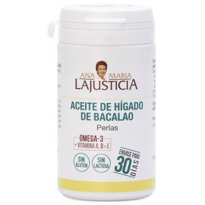 Comprar ANA MARIA LAJUSTICIA ACEITE DE HIGADO DE BACALAO 90 CAPSULAS al mejor precio en NuestraFarma, tu farmacia online