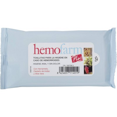 Comprar HEMOFARM PLUS TOALLITAS 20 UNIDADES al mejor precio en NuestraFarma, tu farmacia online