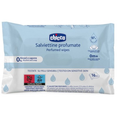 Comprar CHICCO TOALLITAS PERFUMADAS 16 UNIDADES al mejor precio en NuestraFarma, tu farmacia online