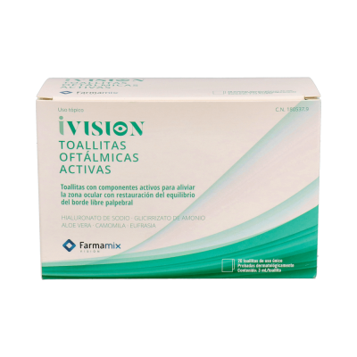 Comprar IVISION TOALLITAS OFTALMICAS ACTIVAS 20 UNIDADES al mejor precio en NuestraFarma, tu farmacia online