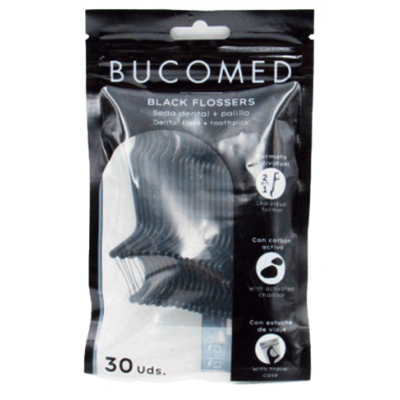 Comprar BUCOMED BLACK FLOSSERS al mejor precio en NuestraFarma, tu farmacia online