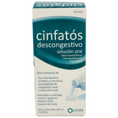 Comprar CINFATOS DESCONGESTIVO SOLUCION ORAL 1 FRASCO 200 ML (PET) al mejor precio en NuestraFarma, tu farmacia online