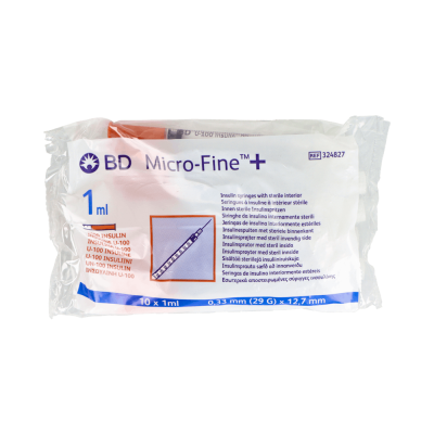 Comprar BD MICROFINE+ JERINGA DE INSULINA 1ML 29 G (12,7 MM X 0,33 MM) 10 UNIDADES al mejor precio en NuestraFarma, tu farmacia online