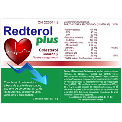 Comprar REDTEROL PLUS 60 CAPSULAS al mejor precio en NuestraFarma, tu farmacia online