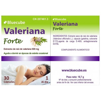 Comprar VALERIANA FORTE BLUECUBE 30 CAPSULAS al mejor precio en NuestraFarma, tu farmacia online
