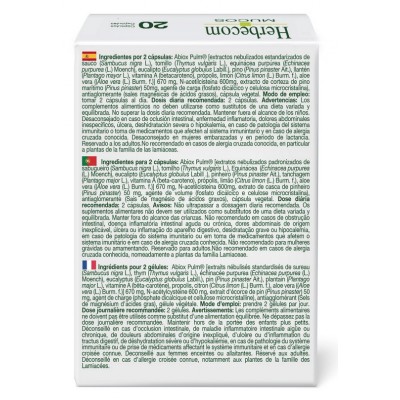 Comprar HERBECOM MUCOS 20 CÁPSULAS BIOSERUM al mejor precio en NuestraFarma, tu farmacia online