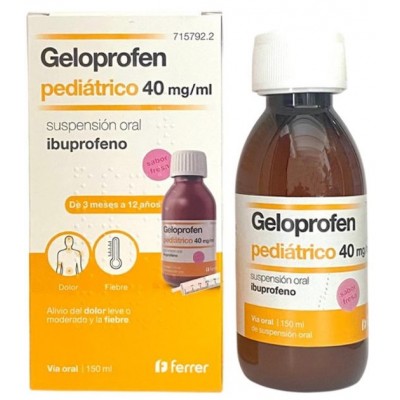 Comprar GELOPROFEN PEDIATRICO 40 MG/ML SUSPENSION ORAL 1 FRASCO 150 ML al mejor precio en NuestraFarma, tu farmacia online