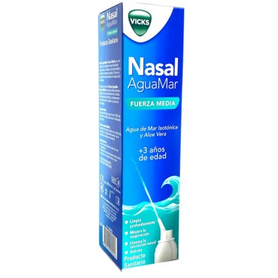 Comprar VICKS NASAL AGUAMAR FUERZA MEDIA +3 AÑOS 120 ML al mejor precio en NuestraFarma, tu farmacia online