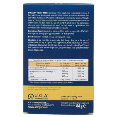 Comprar OMEGOR VITALITY 1000 60 CÁPSULAS al mejor precio en NuestraFarma, tu farmacia online