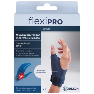 Comprar FLEXIPRO MUÑEQUERA PULGAR RIZARTROSIS REPOSO DERECHA TALLA S al mejor precio en NuestraFarma, tu farmacia online