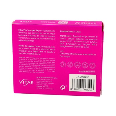 Comprar VITAE INTESTVITA ONE PER DAY 15 CAPSULAS al mejor precio en NuestraFarma, tu farmacia online