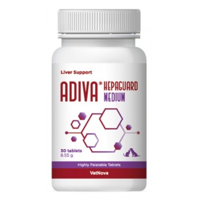 Comprar VETNOVA ADIVA HEPAGUARD MEDIUM 30 COMPRIMIDOS al mejor precio en NuestraFarma, tu farmacia online