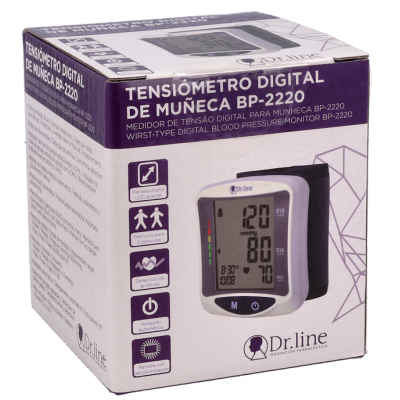 Comprar TENSIOMETRO DIGITAL DE MUÑECA DR LINE DBP-2220 al mejor precio en NuestraFarma, tu farmacia online