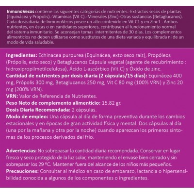 Comprar INMUNOVECOS 30 CAPSULAS al mejor precio en NuestraFarma, tu farmacia online