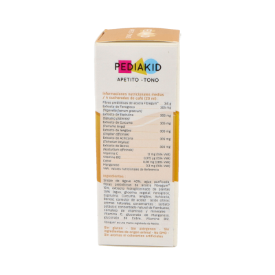 Comprar PEDIAKID APETITO-TONO JARABE 125 ML SABOR FRAMBUESA al mejor precio en NuestraFarma, tu farmacia online