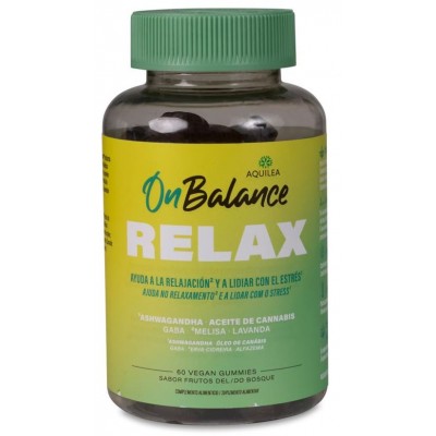 Comprar AQUILEA ONBALANCE RELAX 60 GOMINOLAS SABOR FRUTOS DEL BOSQUE al mejor precio en NuestraFarma, tu farmacia online