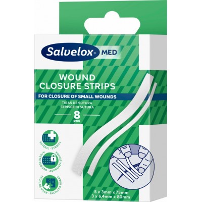 Comprar SALVELOX MED WOUND CLOSURE STRIPS 8 TIRAS DE SUTURA al mejor precio en NuestraFarma, tu farmacia online