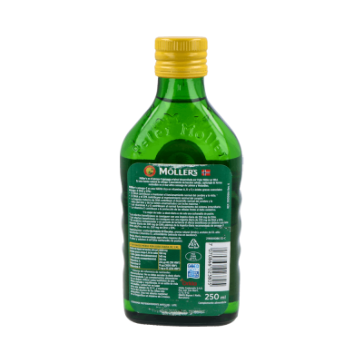 Comprar MOLLER´S ACEITE DE HIGADO DE BACALAO SABOR LIMON 250 ML al mejor precio en NuestraFarma, tu farmacia online
