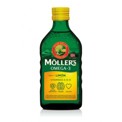 Comprar MOLLER´S ACEITE DE HIGADO DE BACALAO SABOR LIMON 250 ML al mejor precio en NuestraFarma, tu farmacia online