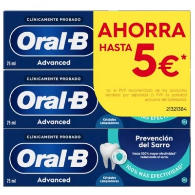 Comprar ORAL-B PRO EXPERT ADVANCED SABOR MENTA 3X75 ML al mejor precio en NuestraFarma, tu farmacia online