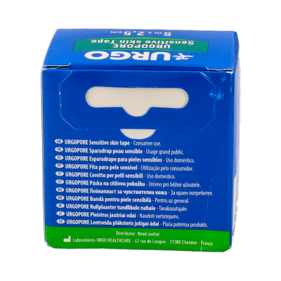 Comprar URGOPORE ESPARADRAPO PIEL SENSIBLE 5 M X 2,5 CM al mejor precio en NuestraFarma, tu farmacia online