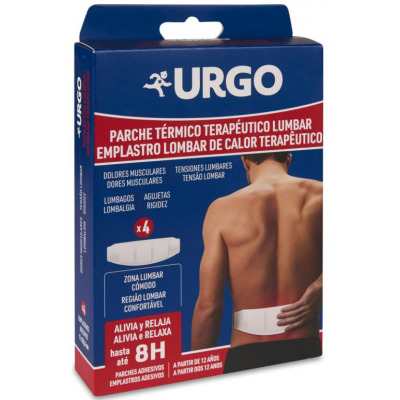 Comprar URGO PARCHE TERMICO TERAPEUTICO LUMBAR 4 UNIDADES al mejor precio en NuestraFarma, tu farmacia online