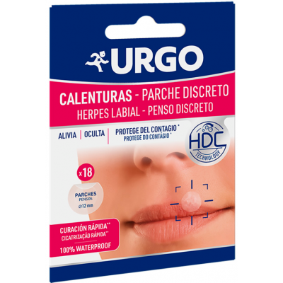 Comprar URGO PARCHE CALENTURAS 18 PARCHES al mejor precio en NuestraFarma, tu farmacia online
