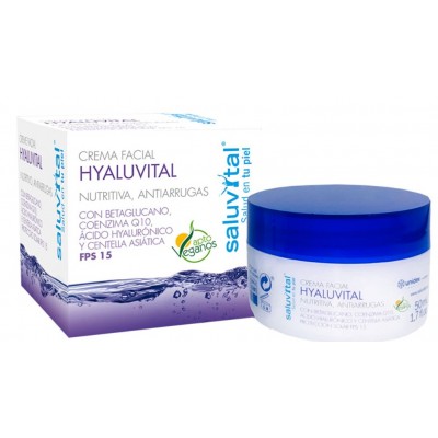 Comprar SALUVITAL CREMA FACIAL HYALUVITAL 50 ML al mejor precio en NuestraFarma, tu farmacia online