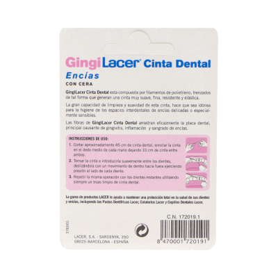 Comprar GINGILACER CINTA DENTAL 50 METROS al mejor precio en NuestraFarma, tu farmacia online