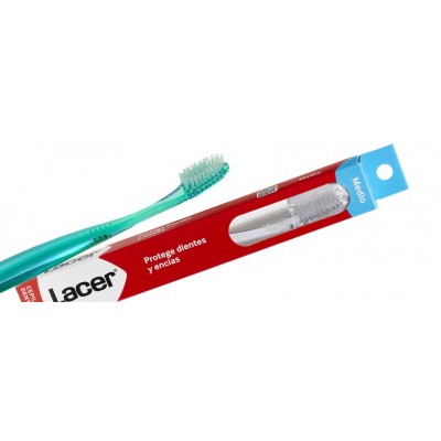Comprar LACER CEPILLO DENTAL ADULTO MEDIO al mejor precio en NuestraFarma, tu farmacia online