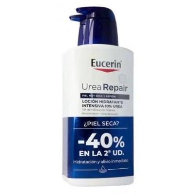 Comprar EUCERIN DUPLO UREA REPAIR PLUS LOCION 10% UREA 2X400 ML al mejor precio en NuestraFarma, tu farmacia online