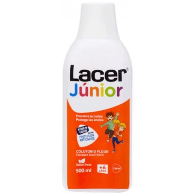 Comprar FLUOR LACER JUNIOR ENJUAGUE BUCAL USO DIARIO 500 ML al mejor precio en NuestraFarma, tu farmacia online