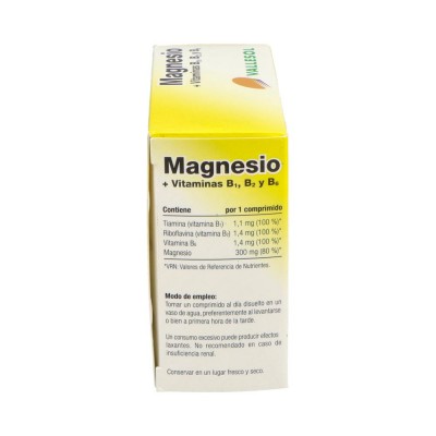 Comprar VALLESOL MAGNESIO + VITAMINAS B1, B2, B6 24 COMPRIMIDOS EFERVESCENTES al mejor precio en NuestraFarma, tu farmacia online
