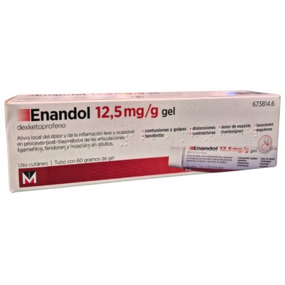 Comprar ENANDOL 12,5 MG/G GEL CUTANEO 1 TUBO 60 G al mejor precio en NuestraFarma, tu farmacia online