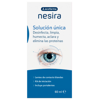 Comprar ACOFARMA NESIRA SOLUCION UNICA PARA LENTES DE CONTACTO BLANDAS 60 ML al mejor precio en NuestraFarma, tu farmacia online