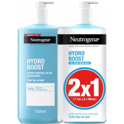 Comprar NEUTROGENA HYDRO BOOST LOCION EN GEL ULTRALIGERA 2 X 750 ML al mejor precio en NuestraFarma, tu farmacia online