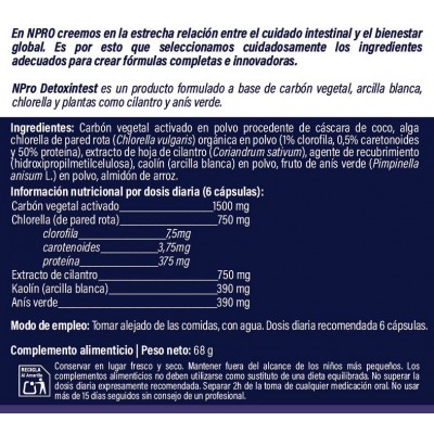 Comprar NPRO DETOXINTEST 90 CAPSULAS al mejor precio en NuestraFarma, tu farmacia online