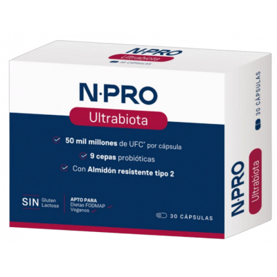 Comprar NPRO ULTRABIOTA 30 CAPSULAS al mejor precio en NuestraFarma, tu farmacia online