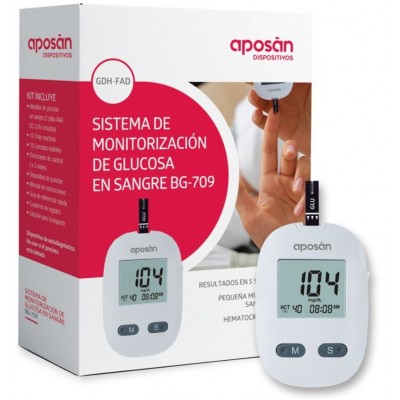 Comprar APOSAN GLUCOMETRO SISTEMA DE MONITORIZACION DE GLUCOSA EN SANGRE BG-709 al mejor precio en NuestraFarma, tu farmacia online