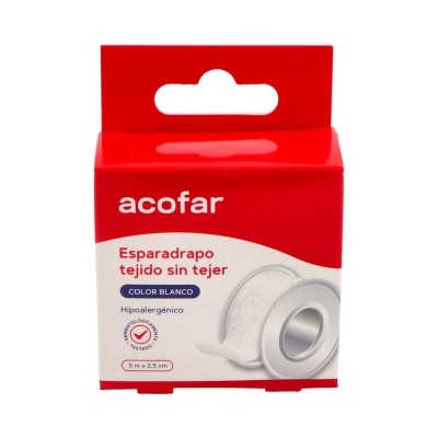 Comprar ACOFAR ESPARADRAPO "PAPEL" BLANCO 5 X 2,5 CM al mejor precio en NuestraFarma, tu farmacia online