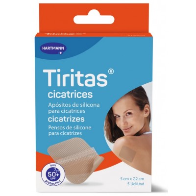 Comprar TIRITAS CICATRICES SILICONA APOSITO ADHESIVO 5 UNIDADES 7,2 CM X 5 CM al mejor precio en NuestraFarma, tu farmacia online