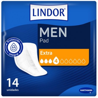 Comprar LINDOR PROTECTOR ABSORBENTE INCONTINENCIA ORINA LIGERA MEN PAD EXTRA 4 GOTAS 14 UNIDADES al mejor precio en NuestraFarma, tu farmacia online