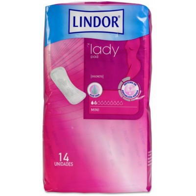 Comprar LINDOR COMPRESAS ABSORBENTES PARA PERDIDAS LIGERAS DE ORINA LADY PAD MINI 2 GOTAS 12 UNIDADES al mejor precio en NuestraFarma, tu farmacia online