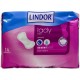 LINDOR COMPRESAS ABSORBENTES PARA PERDIDAS LIGERAS DE ORINA LADY PAD MAXI NIGHT 6 GOTAS 14 UNIDADES