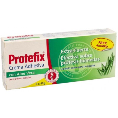 Comprar PROTEFIX CREMA ADHESIVA CON ALOE VERA DUPLO 2 U X 47 G al mejor precio en NuestraFarma, tu farmacia online