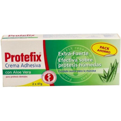 Comprar PROTEFIX CREMA ADHESIVA CON ALOE VERA DUPLO 2 U X 47 G al mejor precio en NuestraFarma, tu farmacia online