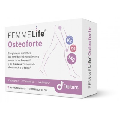 Comprar FEMMELIFE OSTEOFORTE 30 COMPRIMIDOS al mejor precio en NuestraFarma, tu farmacia online