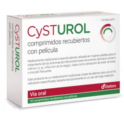 Comprar CYSTUROL 20 COMPRIMIDOS RECUBIERTOS al mejor precio en NuestraFarma, tu farmacia online