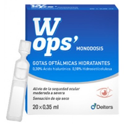 Comprar WOPS' GOTAS OFTALMICAS HIDRATANTES 20 MONODOSIS 0,35 ML al mejor precio en NuestraFarma, tu farmacia online